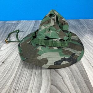 Military Spec Boonie Hat Type II Men's 7 1/2 (L) Woodland Camo Jungle